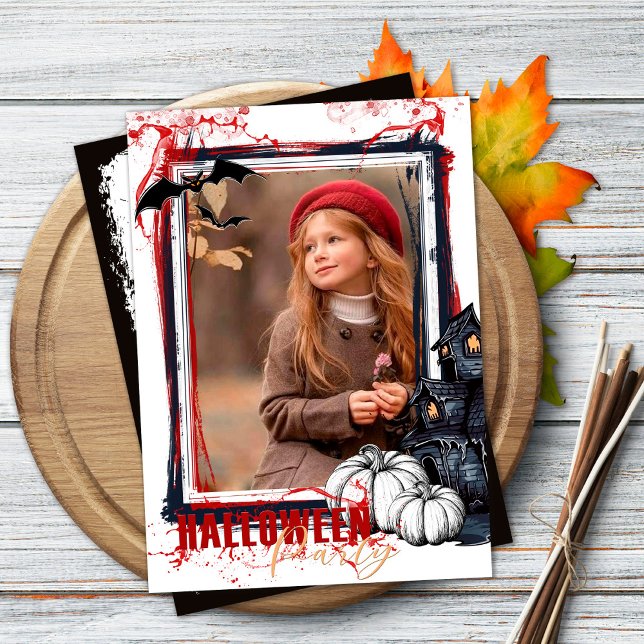 Quadro de Convite para Festas de Halloween Branco  (Criador carregado)