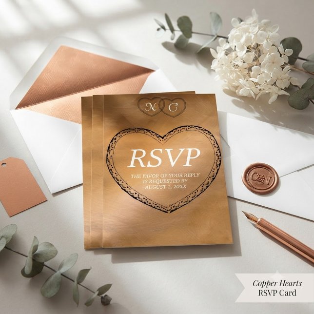 Quadro de Coração de Renda para RSVP de Casamento  (Criador carregado)