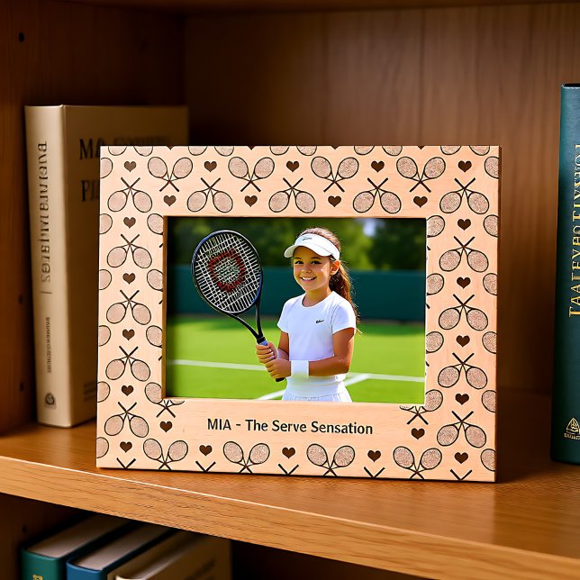 Quadro de Correspondência de Amor de tênis (Tennis Love Match Frame Engraved Frames)