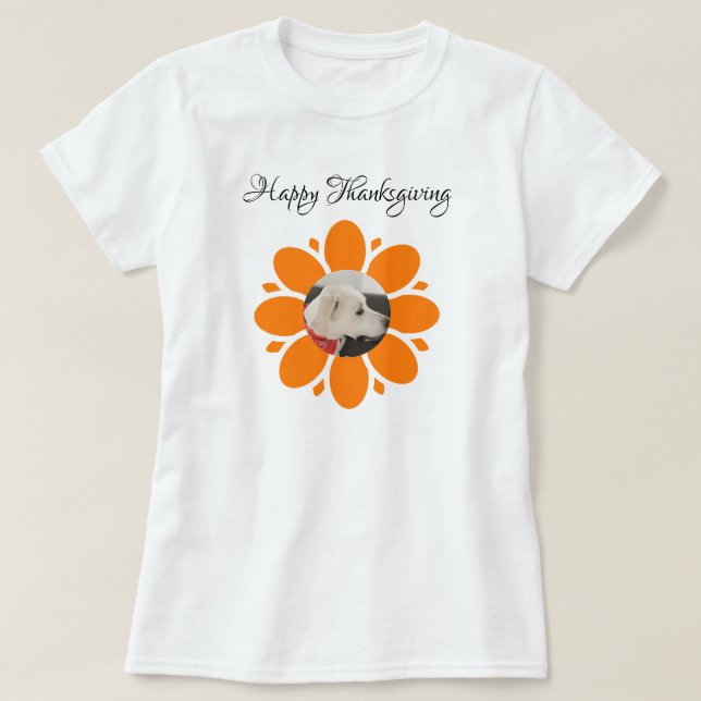 Quadro de Flor Laranja-Corte para Camisa Fotográfi (Frente do Design)