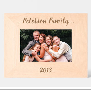 Quadro de foto de madeira personalizado para famíl
