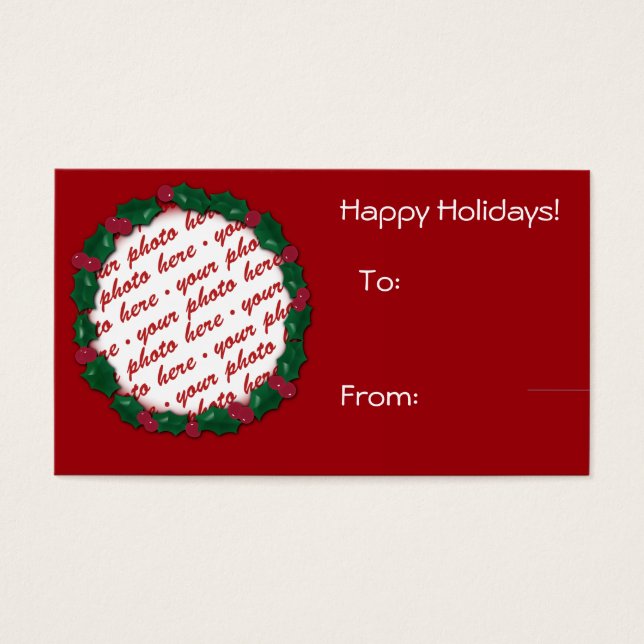 Quadro de Fotografias da Etiqueta de Presente de N (Frente)