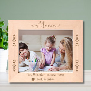 Quadro de Fotografias da Mama Gravado - Texto e No