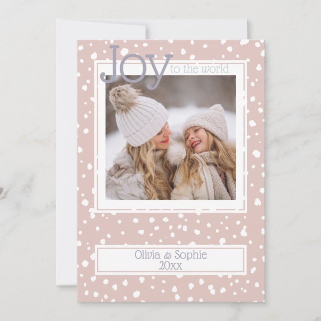 Quadro de Fotografias de Rosa Dusty com Floco de N (Frente)