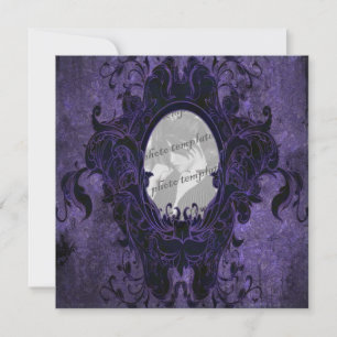 Quadro de Fotografias do Gótico Azul Grunge Damask