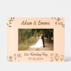 Quadro de Imagem Gravada no Dia de Casamento Perso