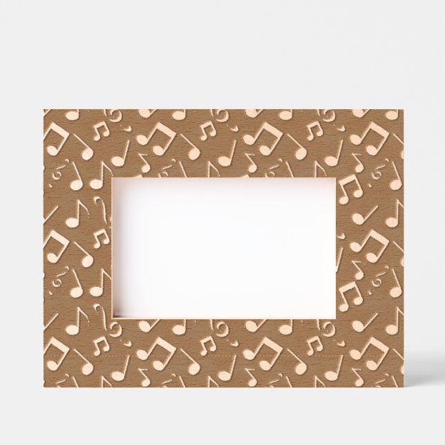 Quadro de Imagens Gravadas a Laser por Notas Music (Front)