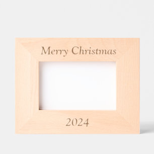 Quadro de Imagens Gravado com Laser de Natal Feliz