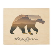 Alternativo de Assinatura de Convidado Rustic Bear