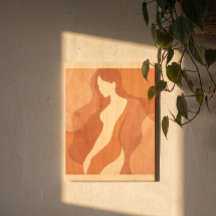 Arte de Parede Feminina Abstrata Decoração Mindful