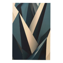 Azul Moderno Abstrato Geométrico 3D