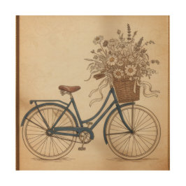 Quadro De Madeira bicicleta vintage