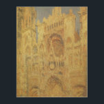 Quadro De Madeira Catedral de Rouen, Sunset por Claude Monet<br><div class="desc">Catedral de Rouen, Sunset (1894) por Claude Monet é uma pintura arquitetônica de arte do impressionismo antigo. Uma bela igreja antiga em Rouen, no noroeste da França. A série da Catedral de Rouen captura a fachada da catedral em diferentes épocas do dia e do ano, traçando mudanças na sua aparência...</div>