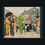 Quadro De Madeira Cena da Rua Art Deco<br><div class="desc">A cena da rua Art Deco com a moda da mulher do art deco.</div>