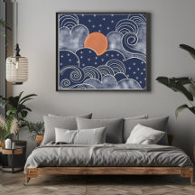 céu azul da lua abstrato