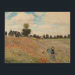 Quadro De Madeira Claude Monet - Poppy Field<br><div class="desc">Poppy Field / Wild Poppies,  perto do Argenteuil / Les Coquelicots - Claude Monet em 1873</div>