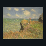Quadro De Madeira Cliff Walk em Pourville por Claude Monet<br><div class="desc">Cliff Walk em Pourville (1882), por Claude Monet, é uma pintura náutica de arte do impressionismo antigo. Uma paisagem marítima com duas mulheres em um penhasco rochoso. As senhoras são carregandos e ondas superficiais no oceano em um dia ensolarado de verão. Sobre o artista: Claude Monet (1840-1926) foi o fundador...</div>
