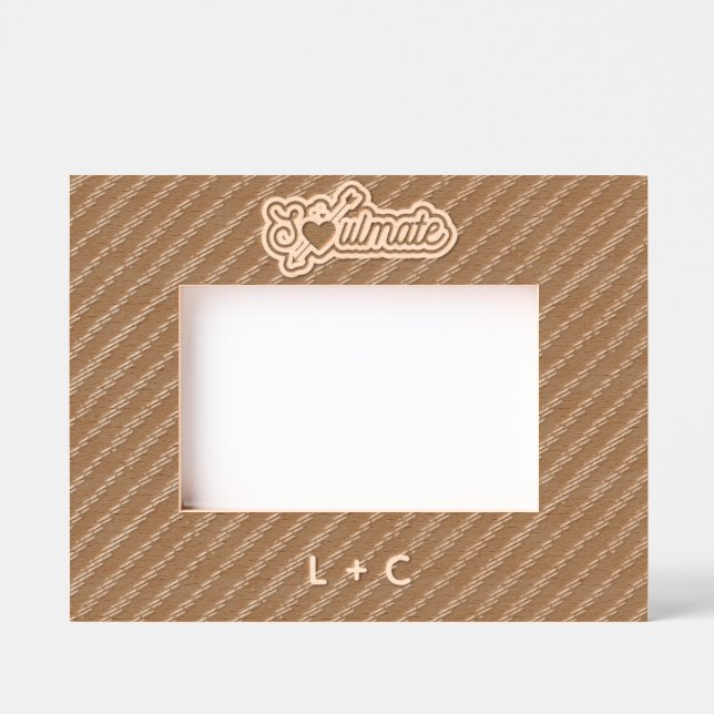 Quadro de Madeira com Gravação a Laser 'Alma Gêmea (Front)