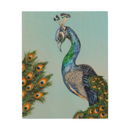 Quadro De Madeira Elegante Aquarela