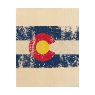 Quadro De Madeira Estado do Colorado Flag T Shirt Gift for Men Women