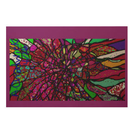Quadro De Madeira Flor Despedaçada