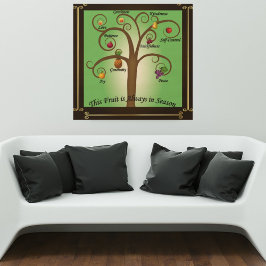 Quadro De Madeira Fruta Cristã do Espírito