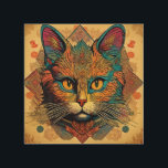 Quadro De Madeira Gato de estilo Vintage Pop Art Louis Wain<br><div class="desc">Gato de estilo Vintage Pop Art Louis Wain</div>