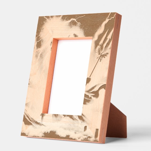 Quadro de madeira gravada 4x6 - Foto personalizada (Left)