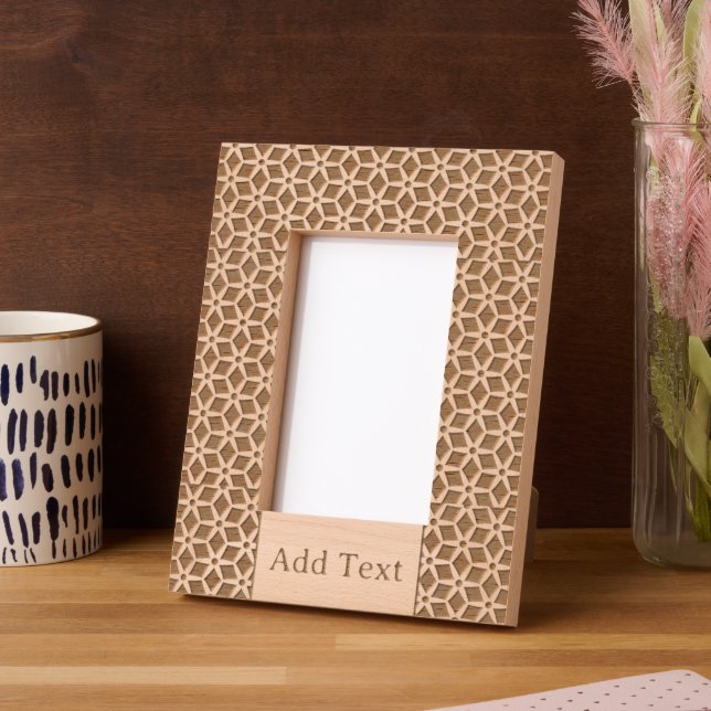 Quadro de madeira gravada com Abstrato personaliza (Left)