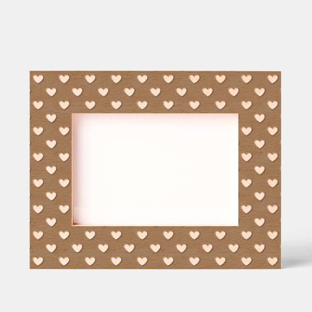Quadro de Madeira Gravado Corações Love You (Front)