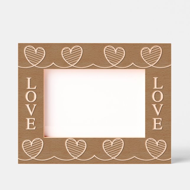 Quadro de Madeira Gravado Love Connect (Front)
