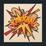 Quadro De Madeira KA-POW Retro Comic Book Pop Art<br><div class="desc">Um design inspirado na arte,  divertido,  legal e moderno dos quadrinhos,  que coloca o wham,  zap,  pow no seu dia. O presente perfeito para super-heróis,  seus amigos,  família ou como um presente para você mesmo. Desenvolvido pela ComicBookPop © em www.zazzle.com/comicbookpop*</div>