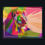 Quadro De Madeira Lion Colorful Pop Prismatic Art Design-6250<br><div class="desc">Lion Colorful Pop Prismatic Art Design-6250</div>