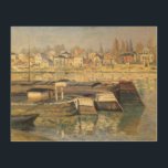 Quadro De Madeira O Sena em Asnieres, por Claude Monet<br><div class="desc">O Sena de Asnieres (1873), de Claude Monet, é uma pintura de arte vintage impressionismo que apresenta barcos de pesca ao longo do rio Sena na aldeia de Asnieres, França. Sobre o artista: Claude Monet (1840-1926) foi o fundador do movimento de pintura impressionista francês, com a maioria de suas pinturas...</div>