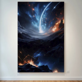 Quadro De Madeira Planetas da Imaginação