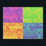 Quadro De Madeira Pop art do invólucro com bolhas de ar do arco-íris<br><div class="desc">Teste padrão do invólucro com bolhas de ar do pop art em cores do arco-íris</div>
