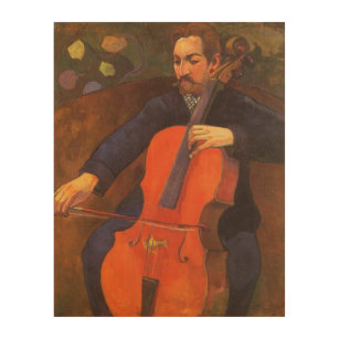 Quadro De Madeira Retrato do jogador Schneklud por Paul Gauguin