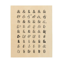 Sinais de Ampersand e marca a arte da madeira