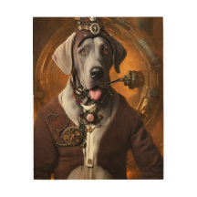 Steampunk Weimaraner Wood Wall Art