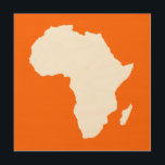 Quadro De Madeira Tangerine África Audaciosa<br><div class="desc">O esboço do mapa africano com cores contrastantes na paleta "Safari" de Emporio Moffa inspirada pela ousada aventura e natureza selvagem do continente.</div>