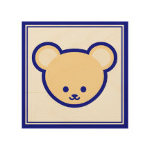 Urso de Pelúcia Azul Engraçado Bege Marrom Desenho