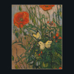 Quadro De Madeira Vincent van Gogh - Borboletas e papagaios<br><div class="desc">Borboletas e papagaios - Vincent van Gogh,  Oil on Canvas,  1890</div>