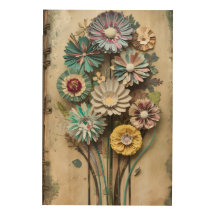Vintage Floral Collage: Uma Beleza Eterno