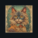 Quadro De Madeira Vintage Pop Art Louis Wain Estilo Retroativo<br><div class="desc">Vintage Pop Art Louis Wain Estilo Retroativo</div>