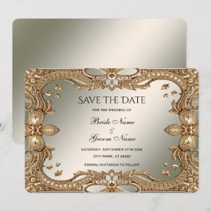 Quadro De Ornamentado Dourado Salve O Cartão De Da