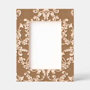 Quadro de Padrão Floral do Damask Gravado Elegante