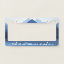 Quadro de Placa de Licença de Reflexão de Montanha