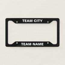 Quadro de Placa de Licença - Sua Equipe