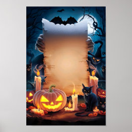 Quadro de Poster de Convite de Vazio de Halloween 