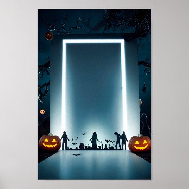 Quadro de Poster de Convite para Vazio de Hallowee (Frente)